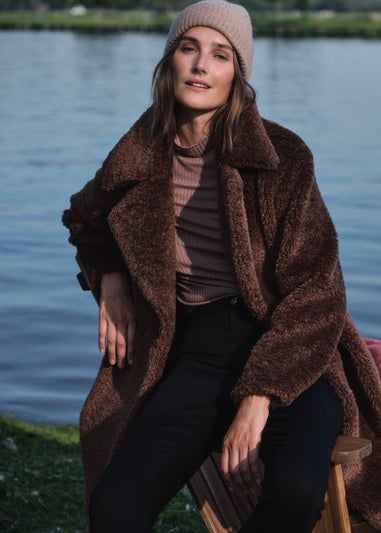 Brown Teddy Fleece Coat