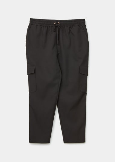 Papaya Curve Black Smart Cargo Trousers