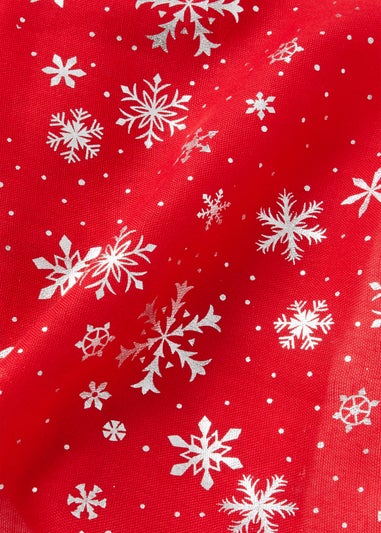 Red Christmas Snowflake Woven Scarf