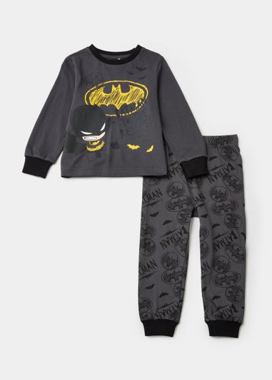 Kids Black Batman Jersey Pyjama Set (18mths-6yrs)