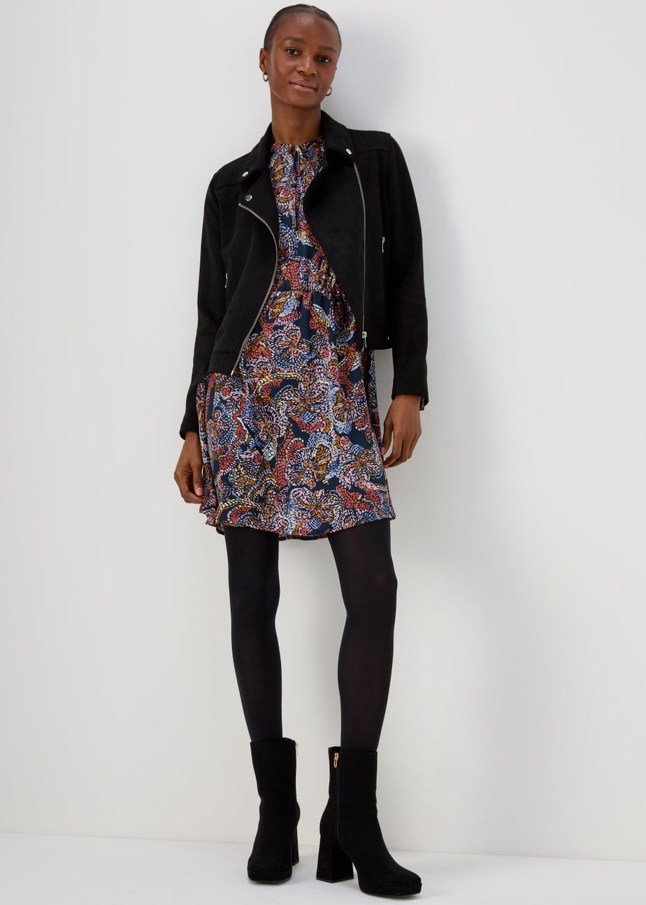 JDY Cana Multicoloured Print Long Sleeve Mini Dress