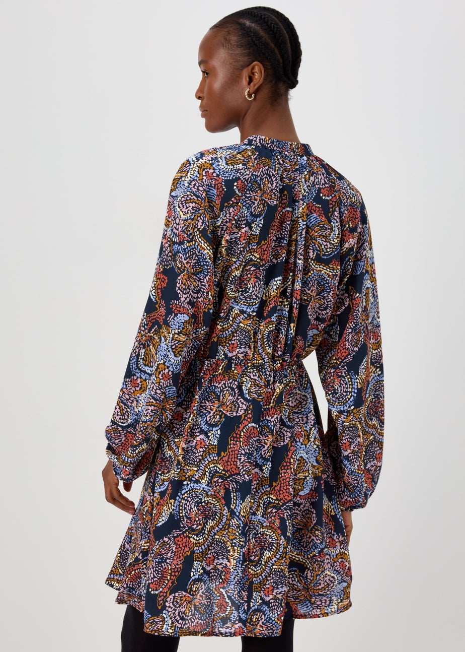 JDY Cana Multicoloured Print Long Sleeve Mini Dress