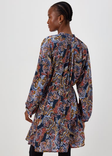 JDY Cana Multicoloured Print Long Sleeve Mini Dress