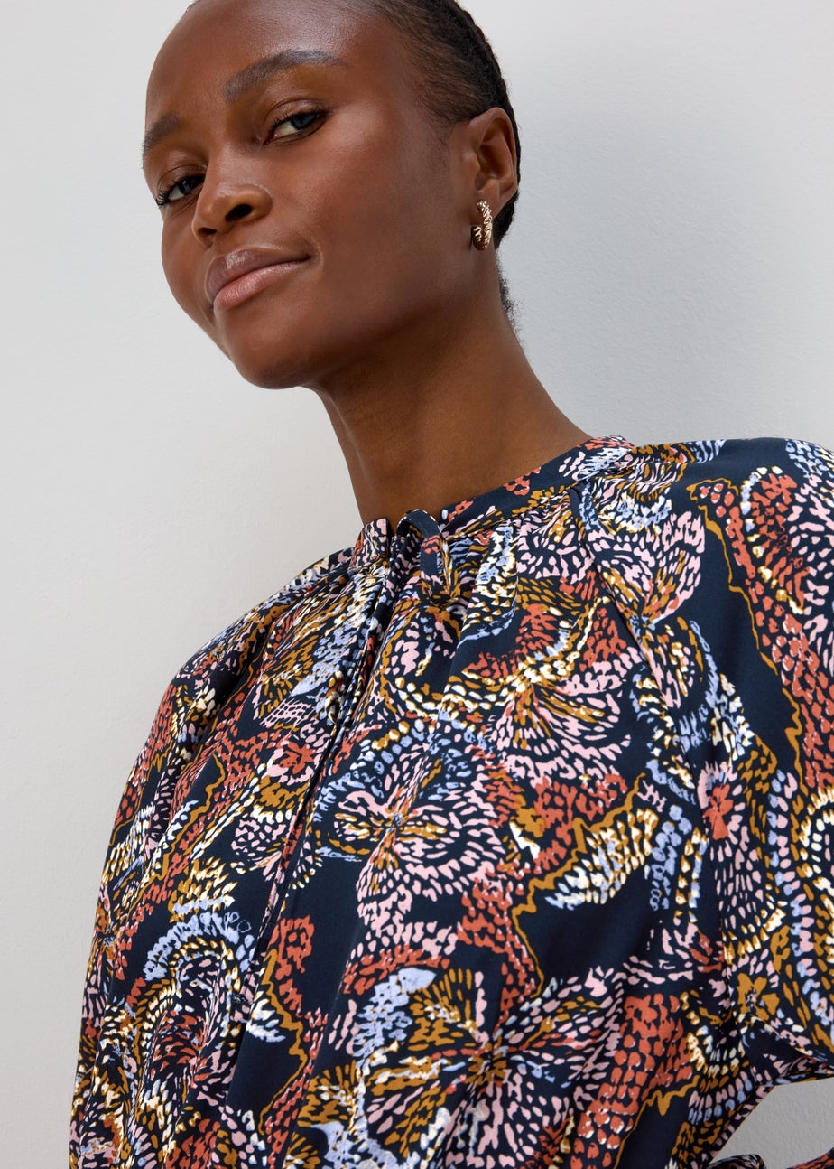 JDY Cana Multicoloured Print Long Sleeve Mini Dress