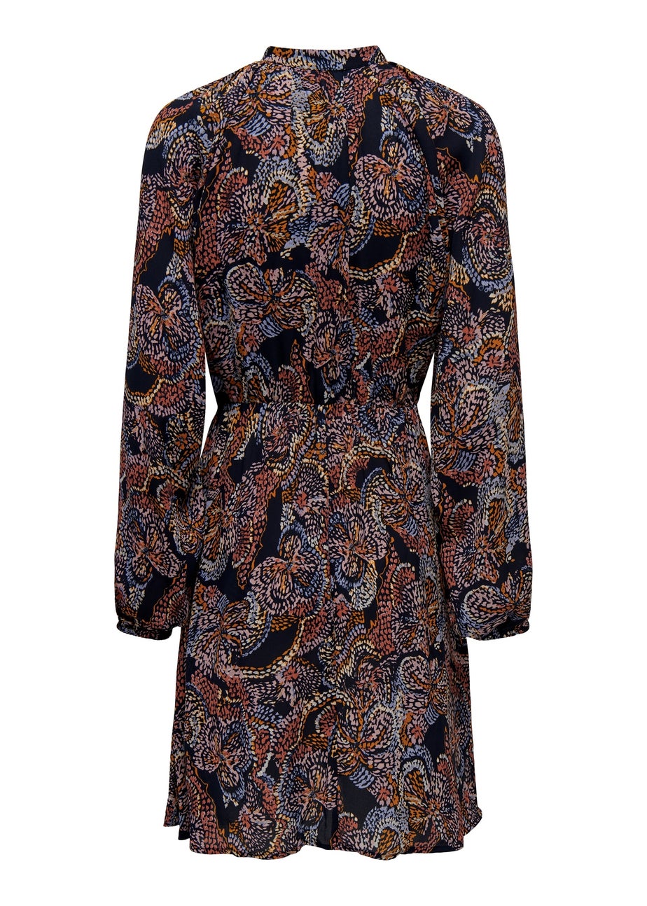 JDY Cana Multicoloured Print Long Sleeve Mini Dress