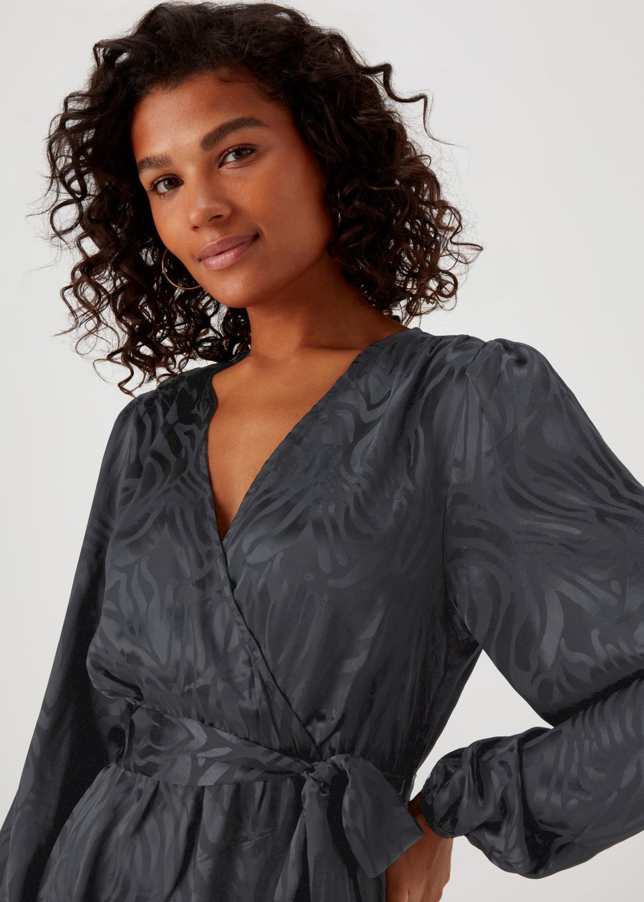 JDY Diffi Black Long Sleeve Shirt Dress