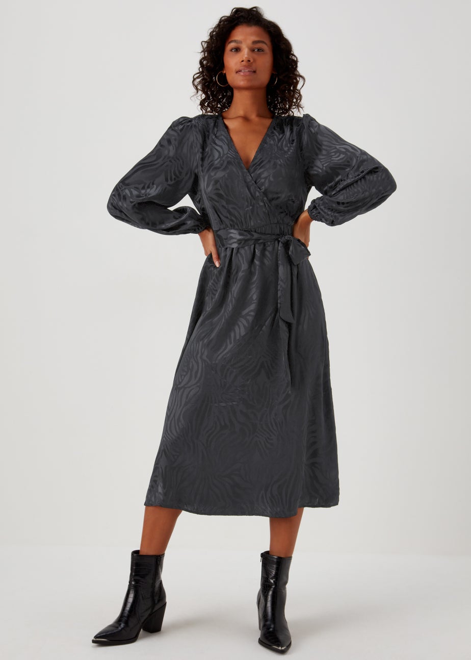 JDY Diffi Black Long Sleeve Shirt Dress