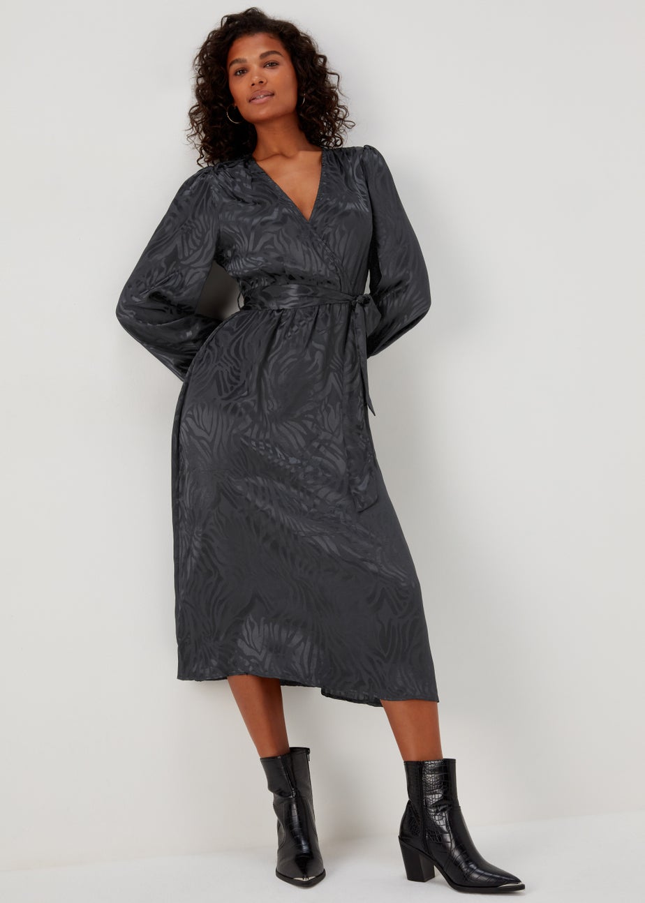 JDY Diffi Black Long Sleeve Shirt Dress
