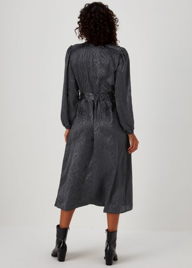 JDY Diffi Black Long Sleeve Shirt Dress