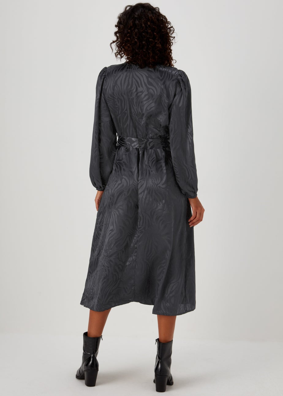 JDY Diffi Black Long Sleeve Shirt Dress