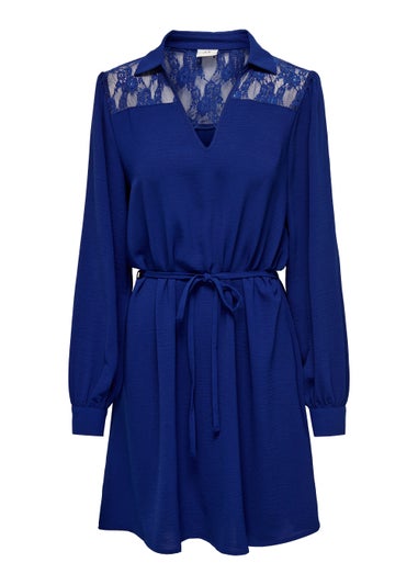 JDY Lion Blue Lace Mini Dress