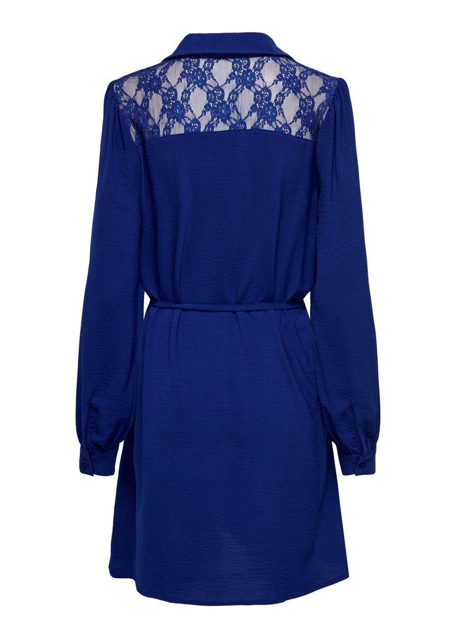 JDY Lion Blue Lace Mini Dress