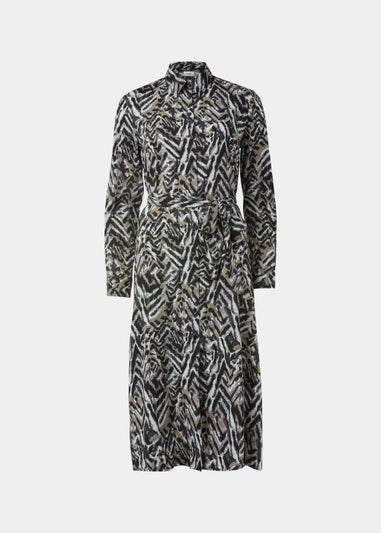 JDY Caine Black Long Sleeve Midi Shirt Dress