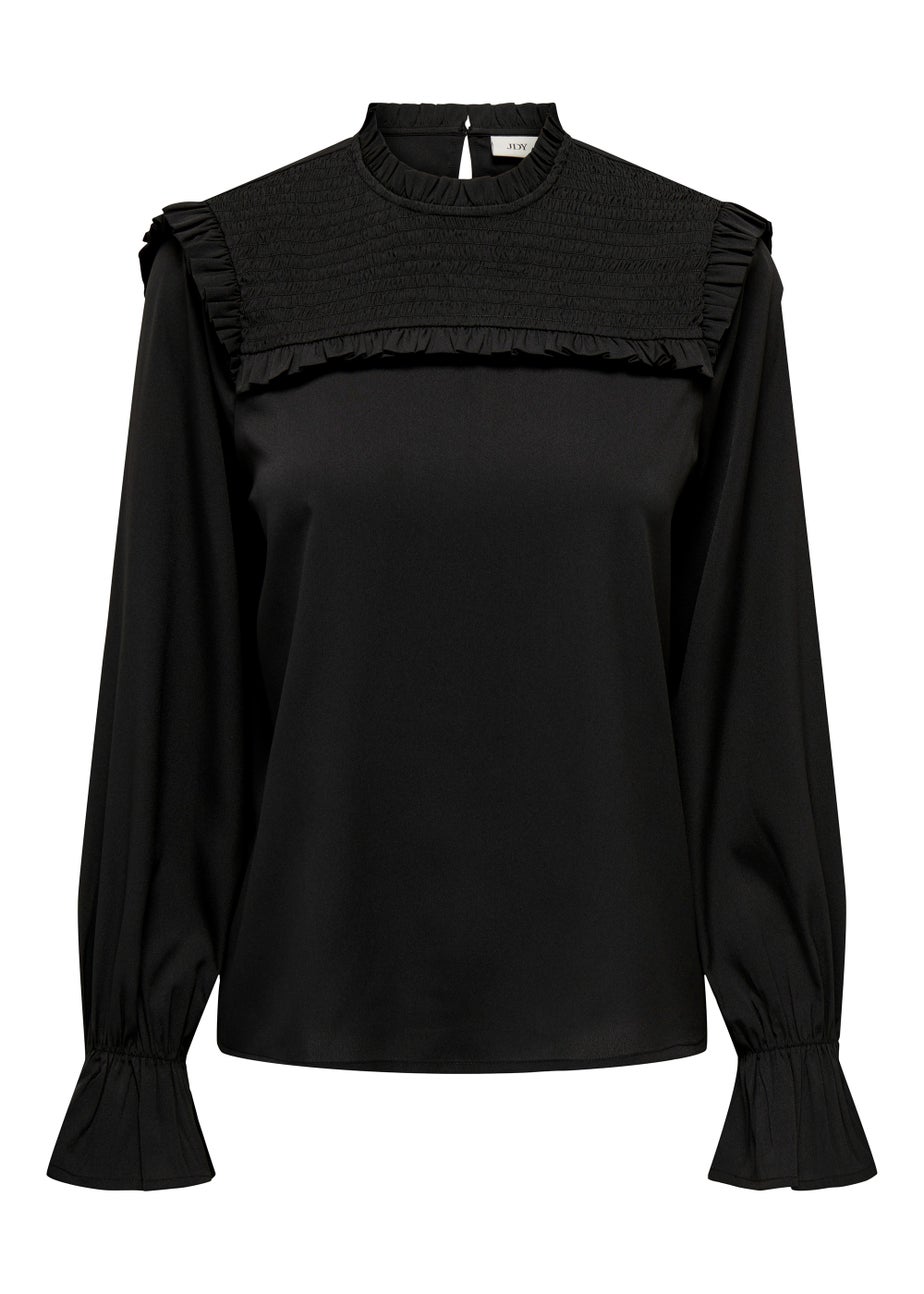 JDY Caine Black Long Sleeve Smock Top