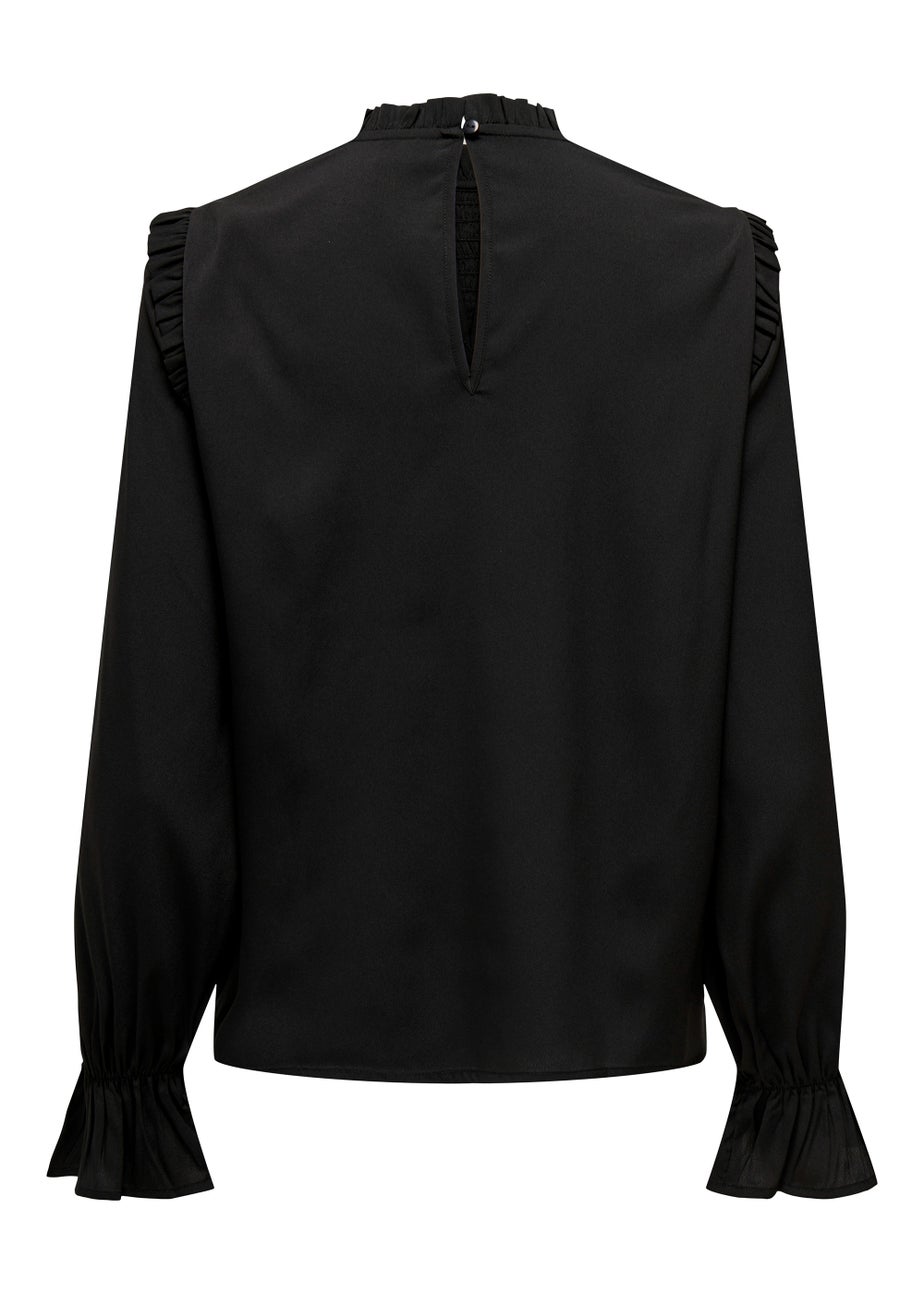 JDY Caine Black Long Sleeve Smock Top