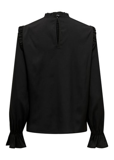 JDY Caine Black Long Sleeve Smock Top