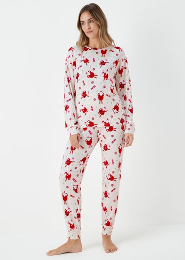 Red Dancing Santa Christmas Pyjama Set