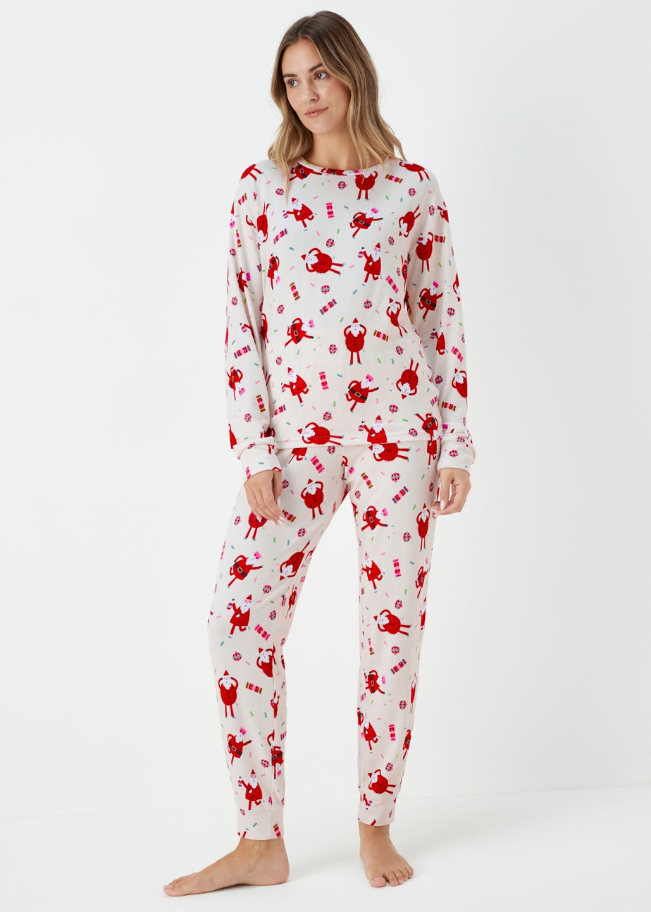 Red Dancing Santa Christmas Pyjama Set