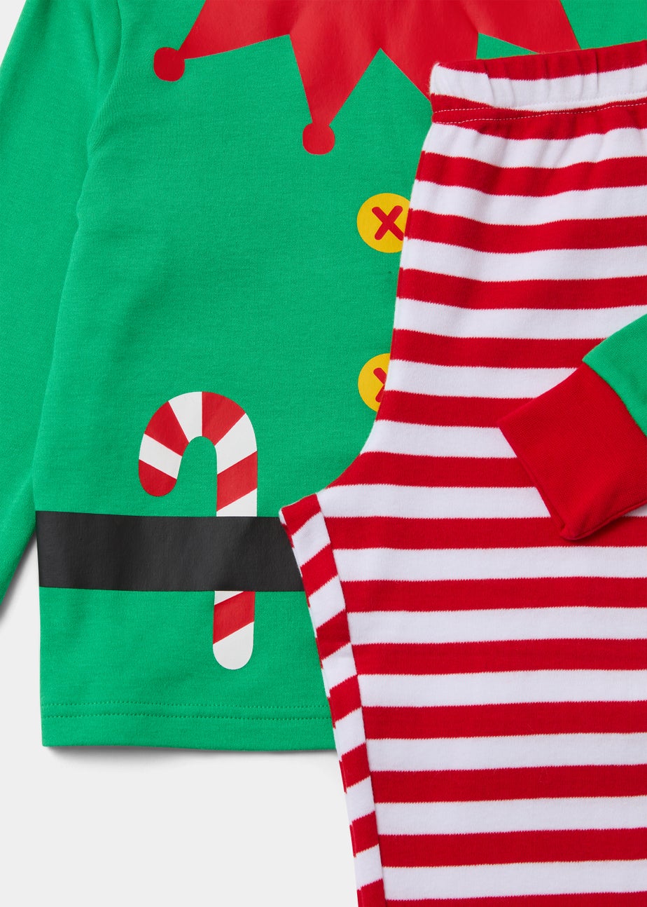 Kids Green Christmas Elf Pyjama Set (9mths-5yrs)