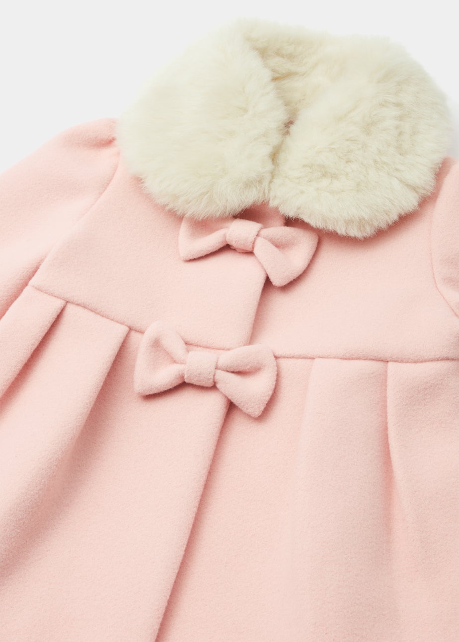 Girls Pink Traditional Coat (9mths-6yrs)