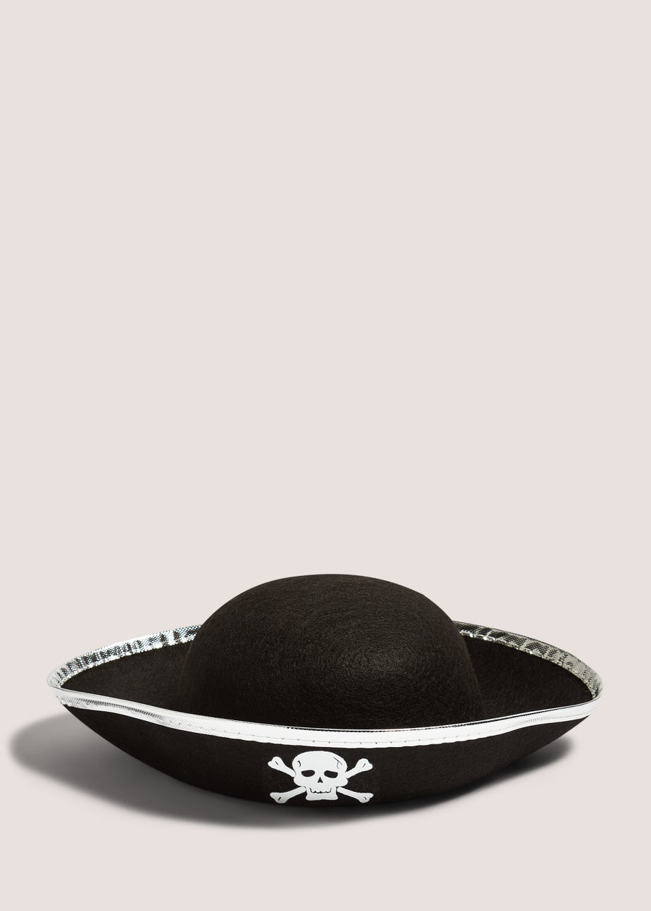 Kids Black Pirate Hat (29.5cm x 22cm x 8.5cm)