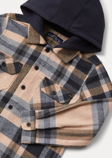 Boys Navy Hooded Shacket (4-13yrs)