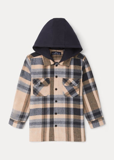 Boys Navy Hooded Shacket (4-13yrs)