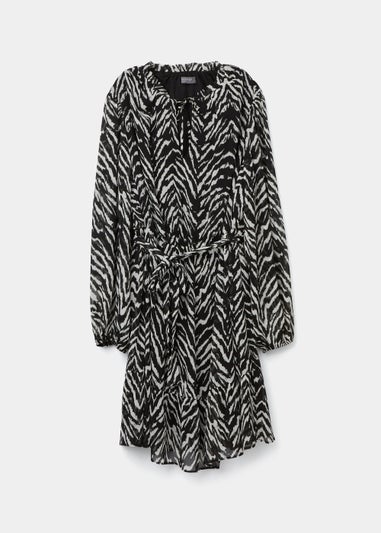 Papaya Curve Multicoloured Print Chiffon Mini Dress