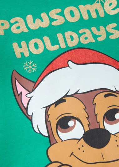 Kids Green Paw Patrol Christmas Sweatshirt (9mths-6yrs)