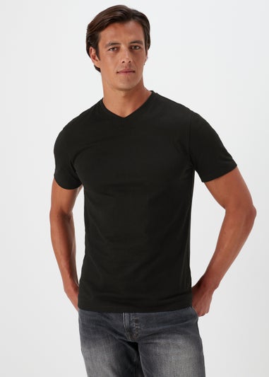 Black Essential V-Neck T-Shirt