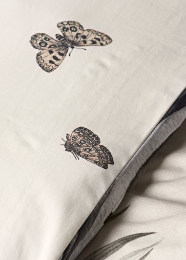 Monochrome Jungle Print 100% Cotton Reversible Duvet Cover