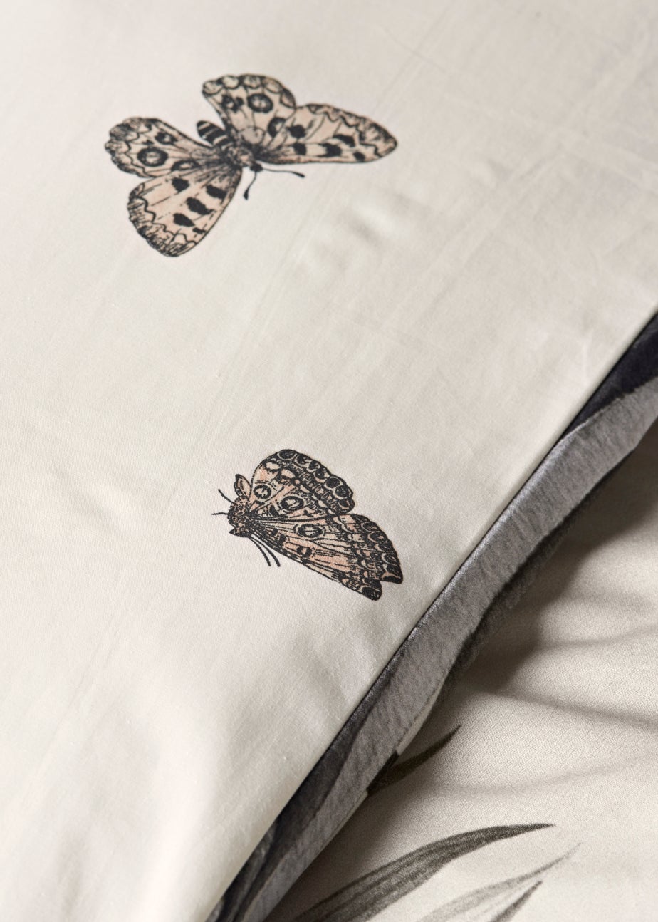 Monochrome Jungle Print 100% Cotton Reversible Duvet Cover