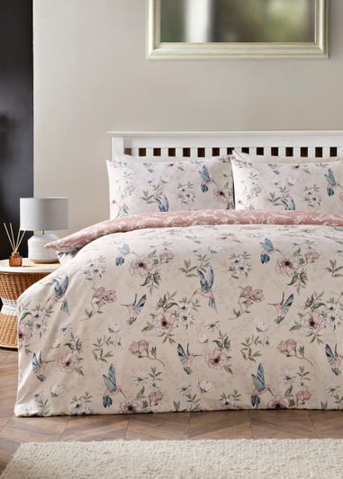 Pink Hummingbird 100% Cotton Duvet Cover