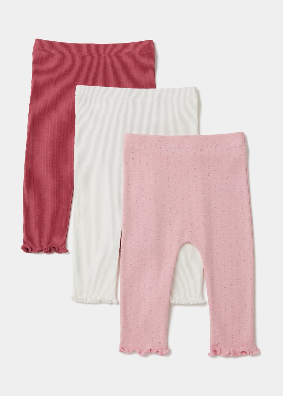 Baby 3 Pack Multicoloured Winter Berry Leggings (Newborn-23mths)