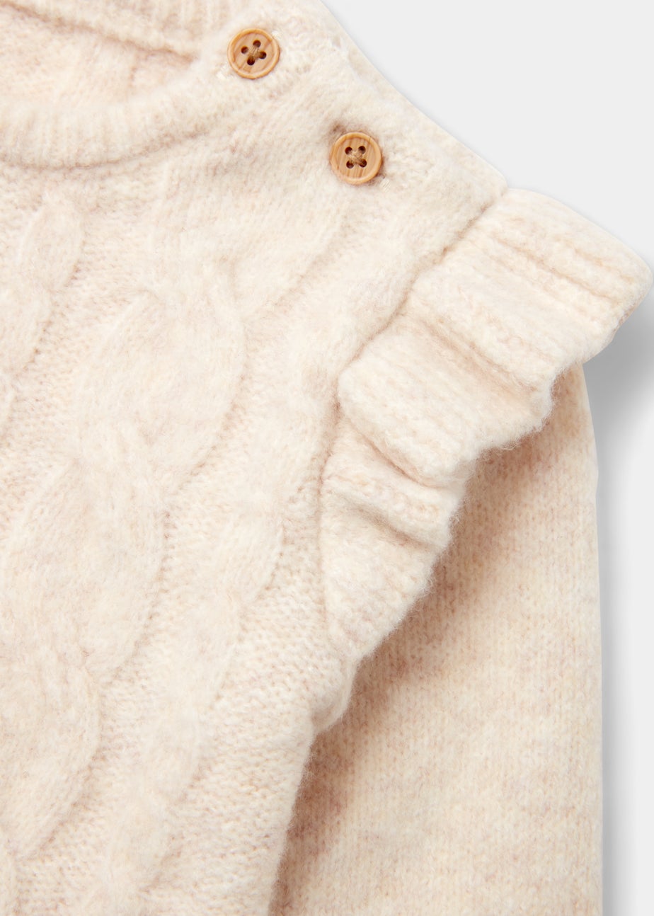 Baby Cream Cable Knit Dress & Tights Set (Newborn-23mths)