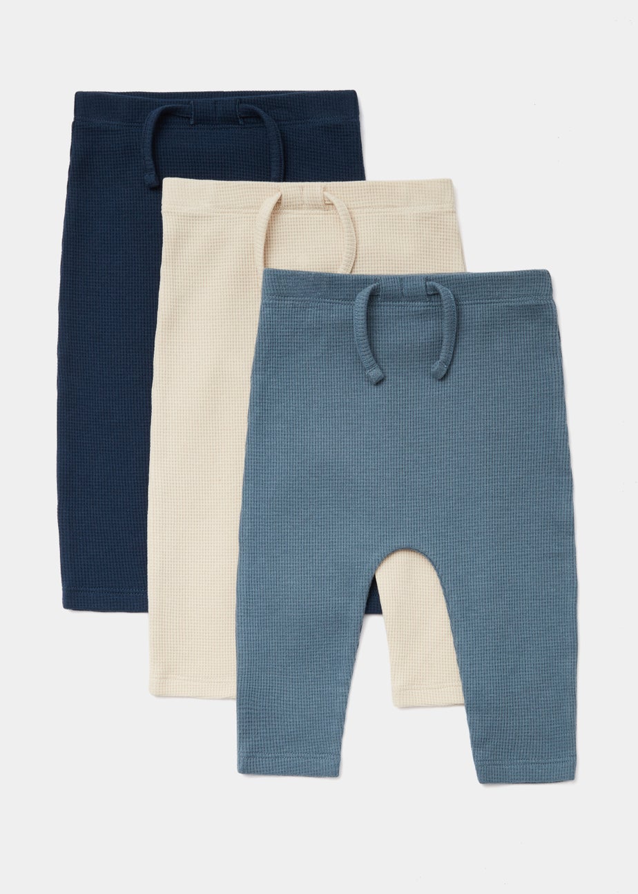 Baby 3 Pack Waffle Leggings (Newborn-23mths)