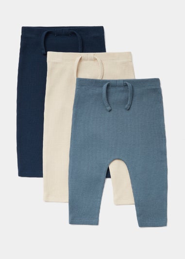 Baby 3 Pack Waffle Leggings (Newborn-23mths)