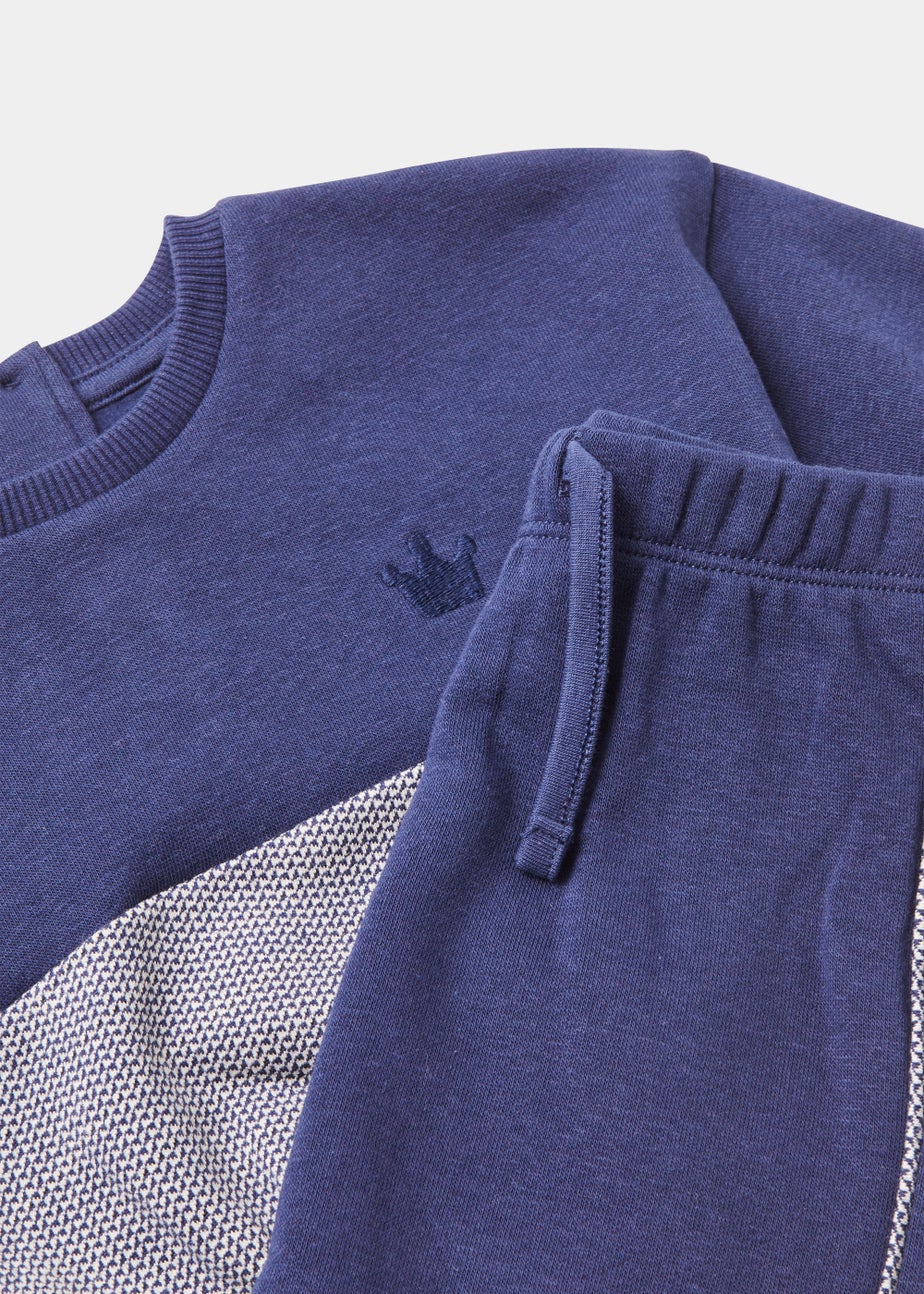 Baby Navy Smart Sweatshirt & Joggers Set (Newborn-23mths)