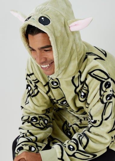 Green Mandalorian Print Snuggle Hoodie