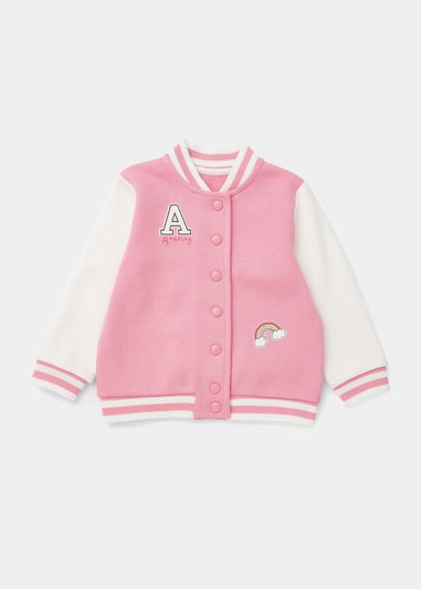 Girls Pink College Jacket (9mths-6yrs)