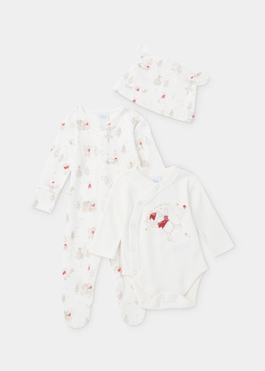 Baby 3 Piece Disney Winnie the Pooh Christmas Set (Newborn-12mths)