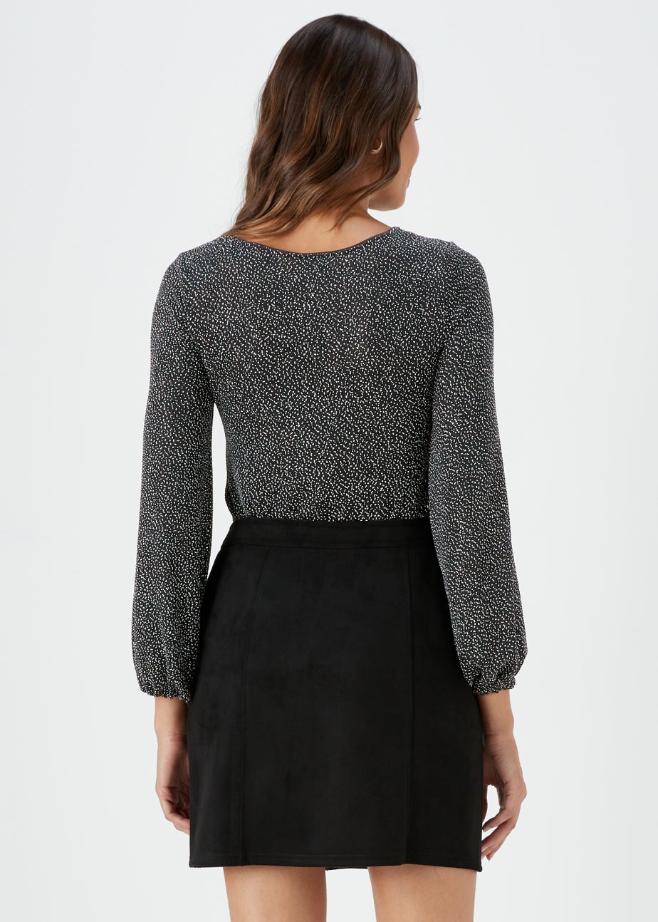 Silver Glitter Long Sleeve Top