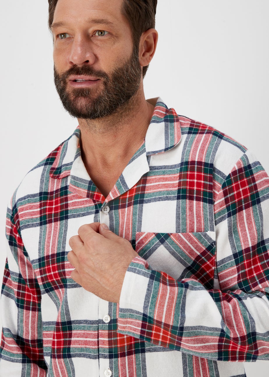 Cream & Red Check Pyjama Set