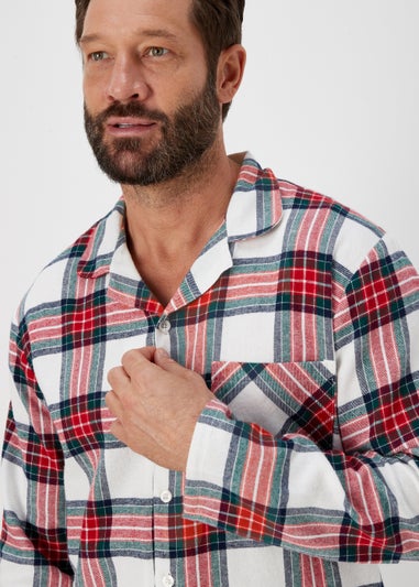Cream & Red Check Pyjama Set