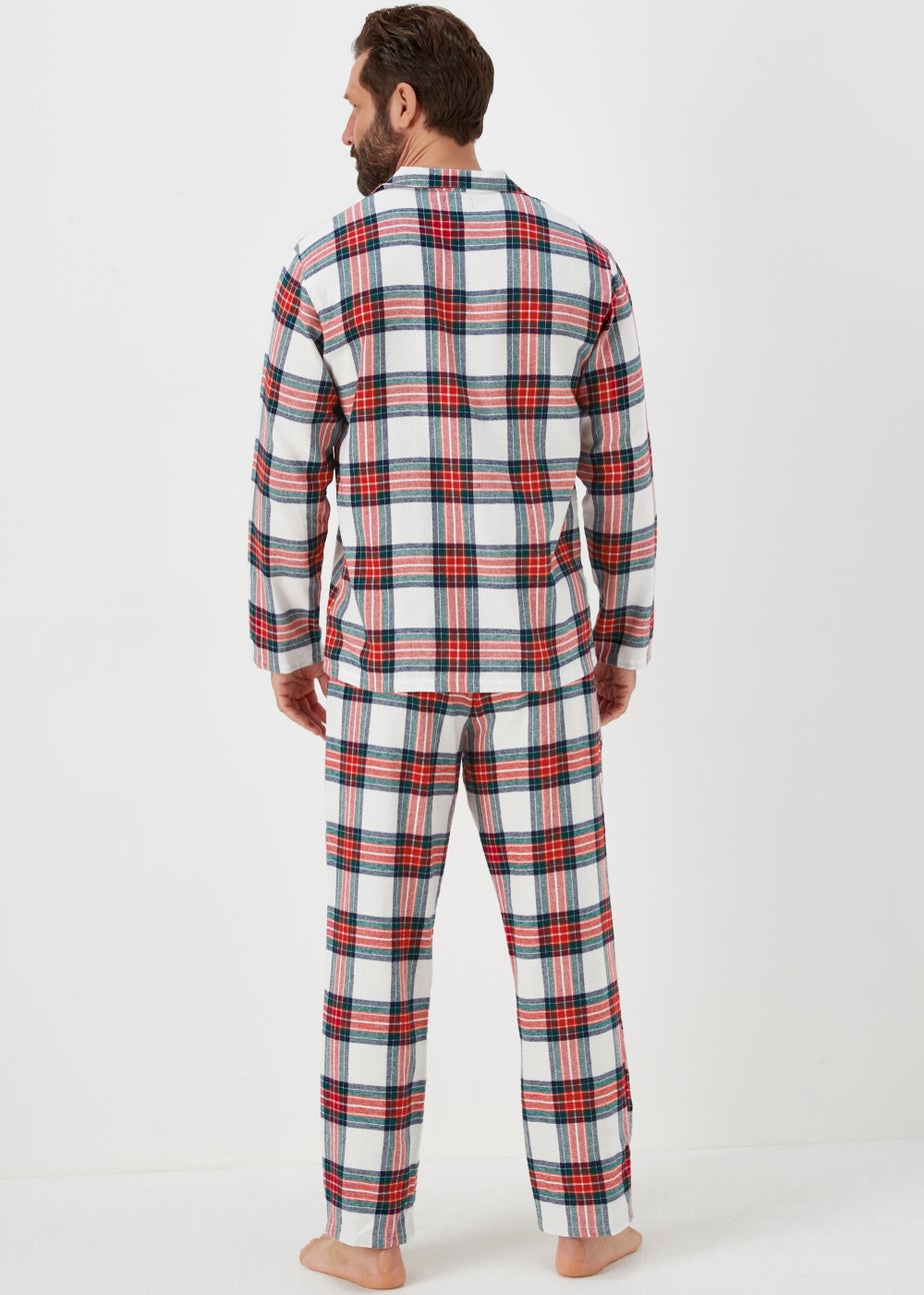 Cream & Red Check Pyjama Set