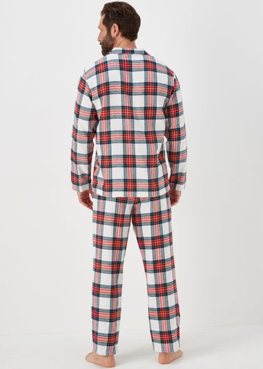 Cream & Red Check Pyjama Set