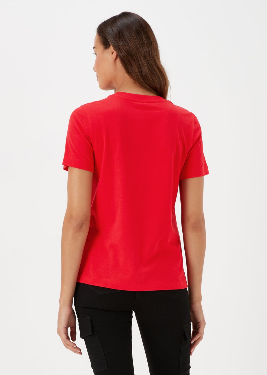 Red Tis The Season Print Christmas T-Shirt