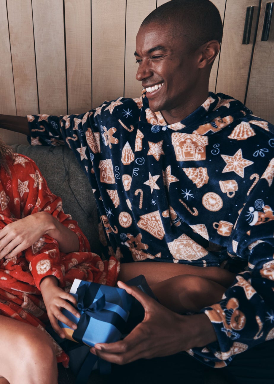 Navy Gingerbread Snuggle Hoodie