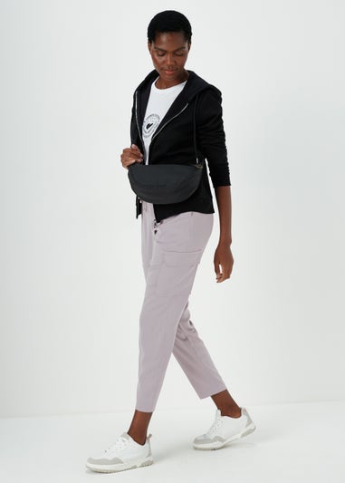 Metallic Satin Cargo Trousers