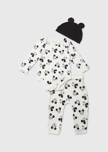 Baby 3 Piece Cream Disney Mickey Mouse Set (Newborn-12mths)